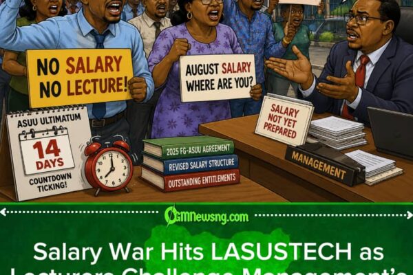 LASUSTECH Lecturers Don Sound Alarm Over Salary Delay — “Our Money No Be School Assignment!”
