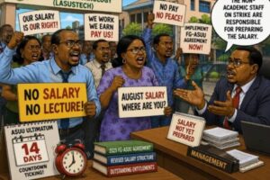 LASUSTECH Lecturers Don Sound Alarm Over Salary Delay — “Our Money No Be School Assignment!”