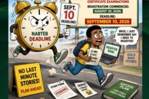NABTEB DEADLINE: STUDENTS RUN AS SEPTEMBER 10 CLOCK START TICKING