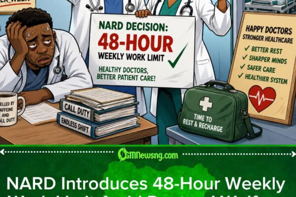 NARD Don Set 48-Hour Weekly Limit for Doctors — No Be Every Time Doctor Must Turn to Night Watchman