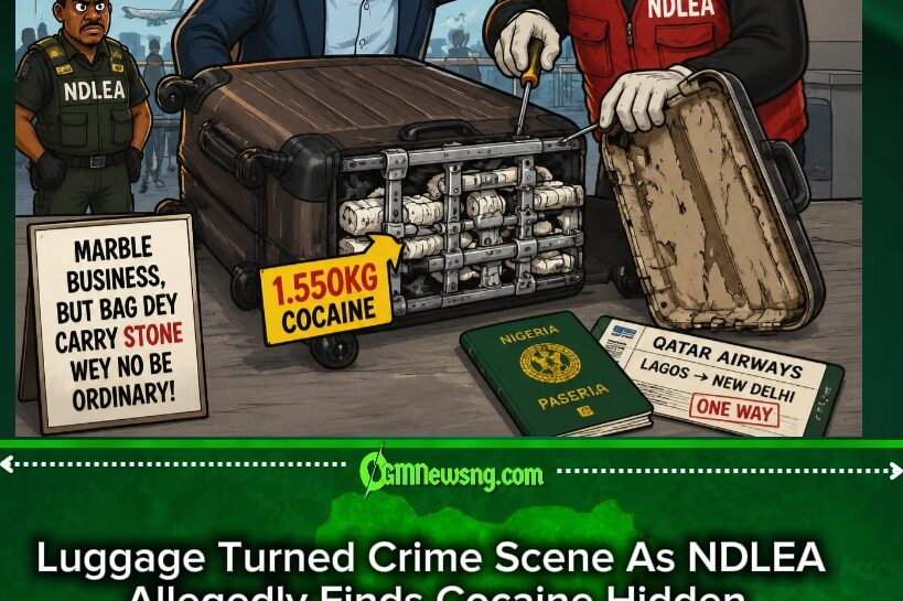Luggage Drama At Lagos Airport: NDLEA Intercepts Alleged Cocaine Shipment Hidden Inside Businessman’s Bag