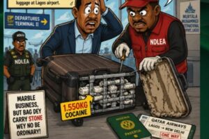 Luggage Drama At Lagos Airport: NDLEA Intercepts Alleged Cocaine Shipment Hidden Inside Businessman’s Bag
