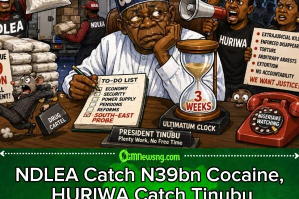 NDLEA Cocaine Bust Meets HURIWA Three-Week Ultimatum: Tinubu Get Another Serious Assignment