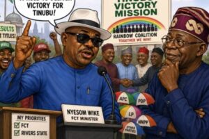 Nyesom Wike Say “I No Need Role” to Deliver Tinubu Victory as 2027 Political Gbas-Gbos Don Start