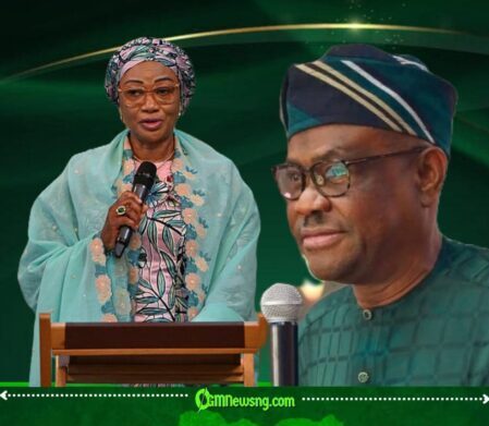 First Lady Oluremi Tinubu Praises Wike for Transforming Abuja’s City Gate Into Green Landmark