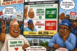 Osun Election: Adeleke Opens 66,256-Vote Lead as Oyebamiji Faces Political Shock