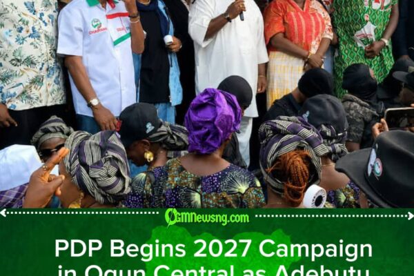 PDP Campaign Train Rolls Into Ogun Central, Promising “Happy Days” — Voters Asked to Bring Ballots, Hope and Possibly Umbrellas
