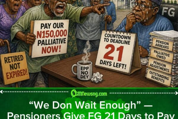 N150,000 Palliative Wahala Don Reach Boiling Point as Pensioners Give FG 21 Days to Pay