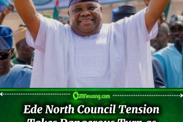 Osun Council Power Drama: Policeman Injured as “Accidental” Canister Discharge Turns Ede Secretariat Into Sudden Theatre of Chaos