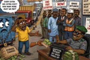 Port Extortion Don Enter Cargo Matter: Container Wey Reach Port Still Fit Wait Like Tenant