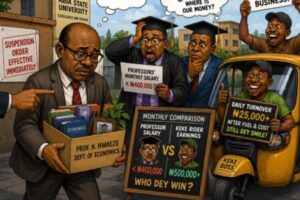 ABSU Professor Weh Talk Salary Matter, University Answer Am With Suspension — Keke Riders Don Enter Academic Pay Debate