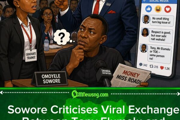 “Tony” and “TOE” Don Become Election Matter? Sowore Questions Elumelu’s Graduate Trainee Drama