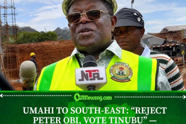 Umahi Urges South-East to Reject Peter Obi and Support Tinubu