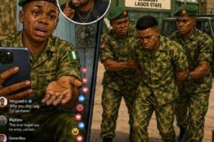 Soldier Wear Uniform Beg Money for TikTok Live, Army Sharp-Sharp Carry Am Go Explain