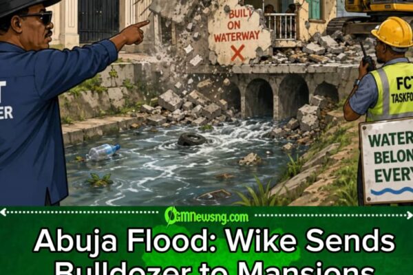 Waterway Wahala Wike Bulldozers Enter Maitama as Waterways Become Priority