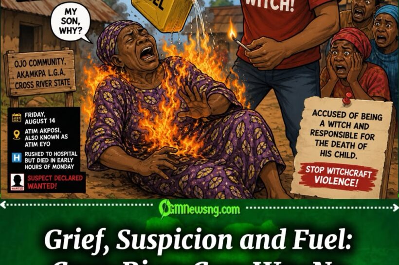 Witchcraft Accusation: Son Allegedly Sets Mother Ablaze, As Cross River Case Raises Fresh Questions