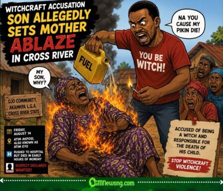 Witchcraft Accusation: Son Allegedly Sets Mother Ablaze, As Cross River Case Raises Fresh Questions