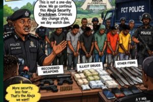 ABUJA SECURITY CRACKDOWN: POLICE SWEEP CITY LIKE PERSON WEY DEY FIND LOST PHONE AS 300 SUSPECTS ENTER NET