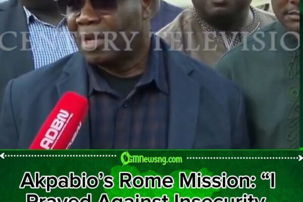 Akpabio: I Travelled to Rome to Pray Against Insecurity, Terrorism and Banditry in Nigeria