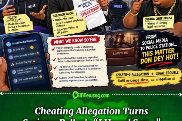 CHEATING ALLEGATION: Buchi Carry Peller Go UK Police As Legal Trouble Looms