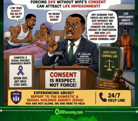 Consent Wahala: Lagos Warn Husbands Say Marriage No Be Licence To Force Anything