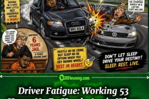 Driver Fatigue: Bro Kola Avoid Wife House, But Sleep Follow Am Enter Motor