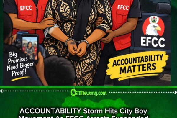 EFCC Arrests City Boy Movement Women Leader As ACCOUNTABILITY Battle Begins Over Alleged Financial Crimes