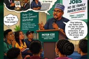 Federal Jobs No Be Political Birthday Gift, FCC Commissioner Peter Eze Tells Enugu Youths To Wake Up And Apply