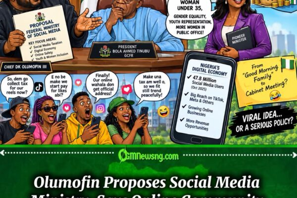 Federal Ministry of Social Media: Olumofin Wants Tinubu To Give Online Community Cabinet Seat