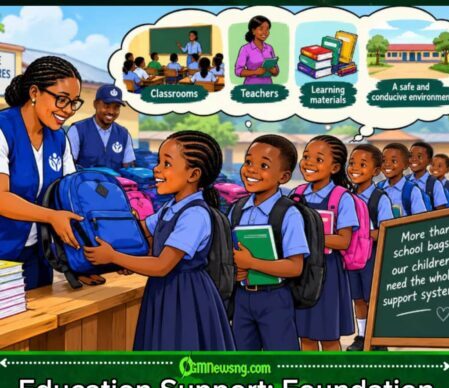 Foundation Don Bring School Bags, Writing Materials Come C’River Schools