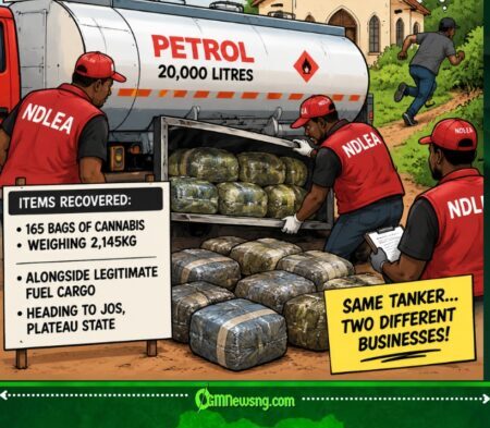 NDLEA Hidden Compartment: Tanker Wey Carry Fuel Plus 2,145kg Cannabis Make Authorities Ask Serious Questions