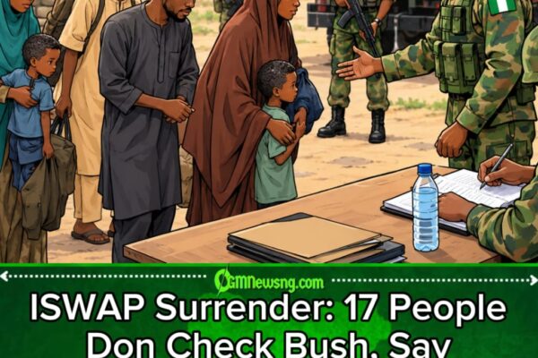 ISWAP Surrender: 17 People Abandon Bush As Hardship And Gbas-Gbos Raise Pressure