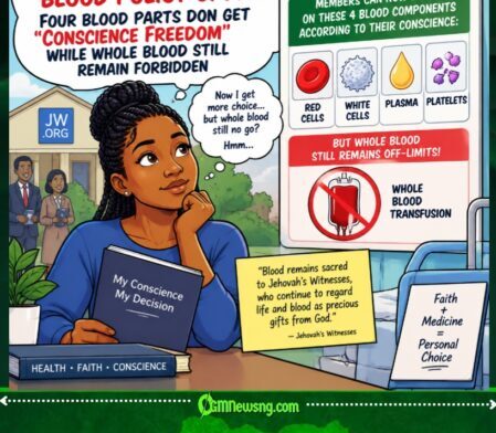 Jehovah’s Witnesses Blood Policy Change: Four Blood Parts Don Get “Conscience Freedom” While Whole Blood Still Remain Forbidden