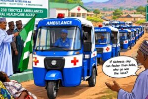 238 Keke Ambulance Don Come Rural Areas, Villagers Say: “Na Hospital We Need, No Be Keke Race!”