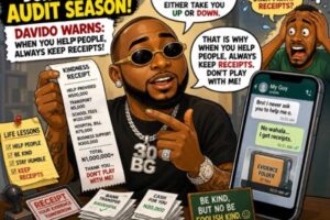 Kindness Don Enter Audit Season As Davido Tells Nigerians: “Keep Receipts”