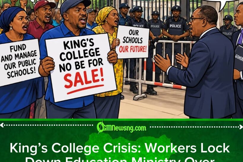 King’s College Crisis: Workers Lock Down Education Ministry as Concession Gbege Deepens