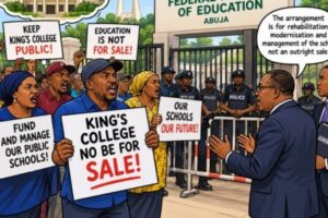 King’s College Crisis: Workers Lock Down Education Ministry as Concession Gbege Deepens