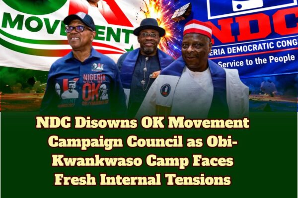 NDC Disowns OK Movement Campaign Council, Raising Fresh Questions Over Obi-Kwankwaso Alliance