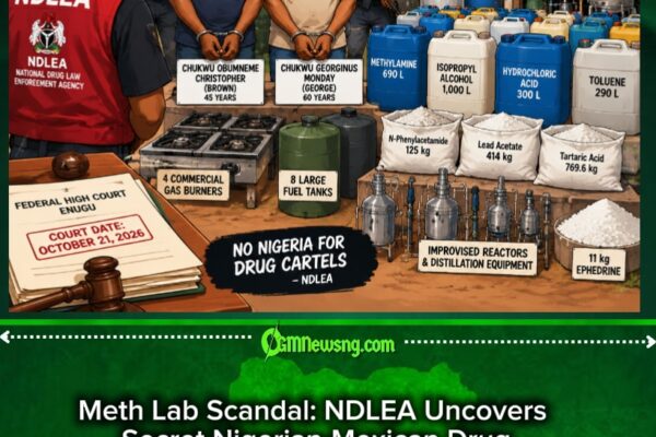 NDLEA Burst Enugu Meth Lab As Alleged Nigerian-Mexican Drug Cartel Enter Court Wahala