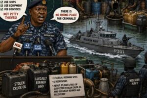 Oil Thieves No Be Small Boys — Navy Says Sophisticated Syndicates Dey Behind Crude Oil Theft