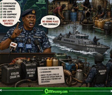 Oil Thieves No Be Small Boys — Navy Says Sophisticated Syndicates Dey Behind Crude Oil Theft