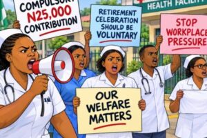Nurses’ Protest Over Alleged ₦25,000 Retirement Levy Opens Fresh Workplace Gbege