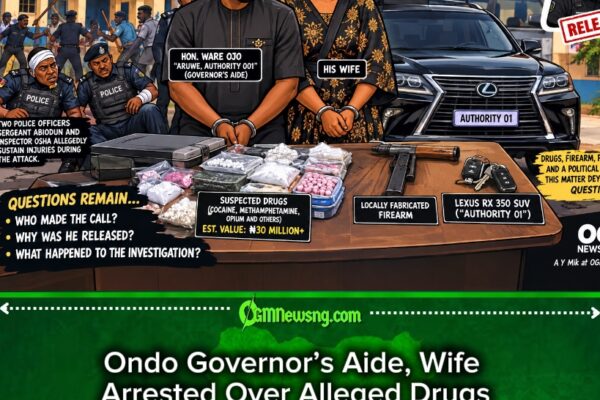Ondo Arrest Saga:ONDO GOVERNOR AIDE, WIFE ENTER TROUBLE AS ALLEGED DRUGS AND GUN MATTER HOT UP