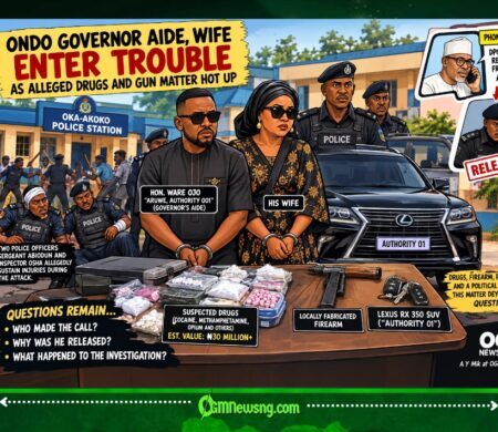Ondo Arrest Saga:ONDO GOVERNOR AIDE, WIFE ENTER TROUBLE AS ALLEGED DRUGS AND GUN MATTER HOT UP