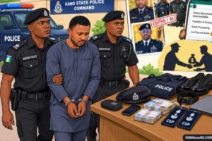 POLICE IMPERSONATION PALAVA: Kano Man Allegedly Use AI Pictures and Fake CSP Packaging Take Chase Recruitment Money