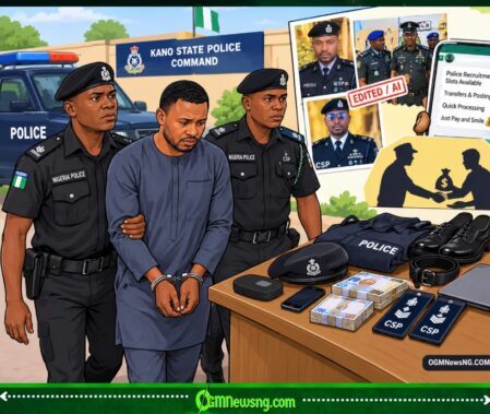 POLICE IMPERSONATION PALAVA: Kano Man Allegedly Use AI Pictures and Fake CSP Packaging Take Chase Recruitment Money