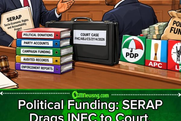 POLITICAL FUNDING: SERAP DRAGS INEC TO COURT AS PARTY ACCOUNTS ENTER 2027 ELECTION MARKET
