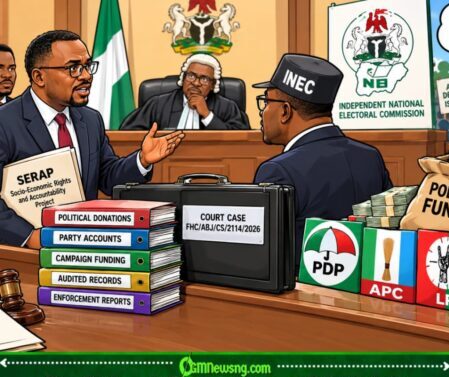 POLITICAL FUNDING: SERAP DRAGS INEC TO COURT AS PARTY ACCOUNTS ENTER 2027 ELECTION MARKET