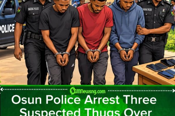 Suspected Thugs :Osun Police Hold Three Suspected Thugs Over Armed Robbery — Wahala Don Enter Another Level!