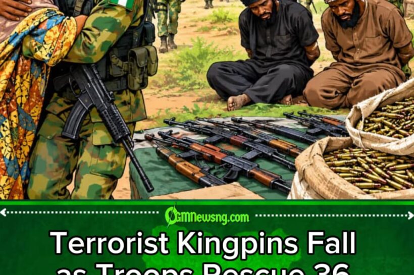 TROOPS RESCUE 36 ABDUCTEES AS TERRORIST KINGPINS COLLECT UNEXPECTED RETIREMENT LETTER